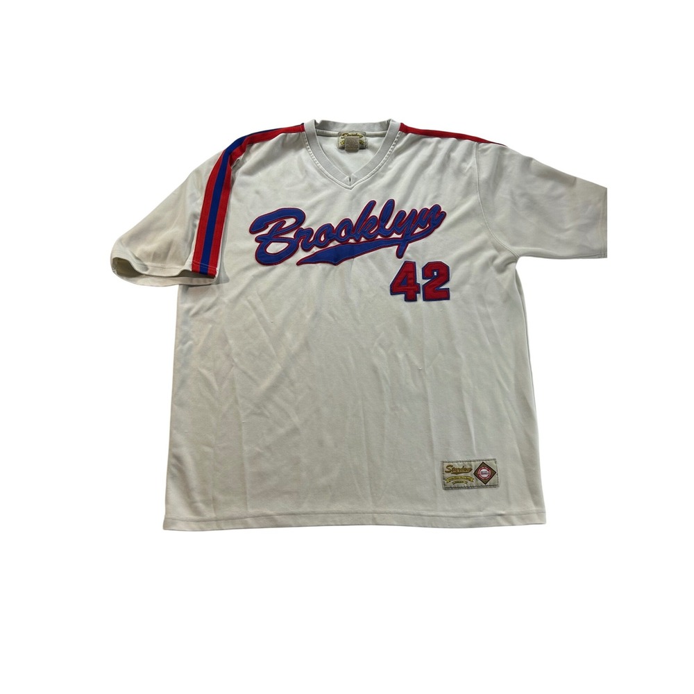 Stardom Brooklyn 42 Baseball Jersey Mens XL White Jackie Robinson Stadium Series